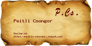 Peitli Csongor névjegykártya